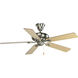 AirPro 52 inch Brushed Nickel with Cherry/Natural Cherry Blades Ceiling Fan